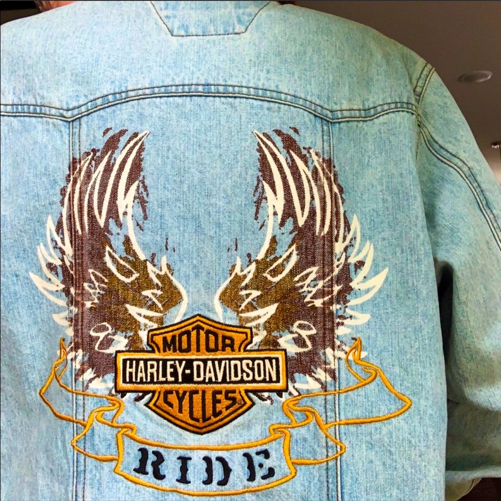 Vintage Harley Davidson Denim Jacket